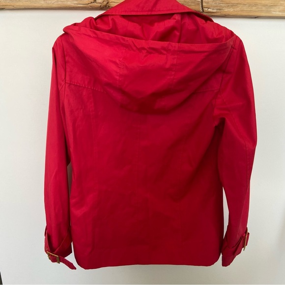 London Fog Red Short Trench Coat - Picture 5 of 16